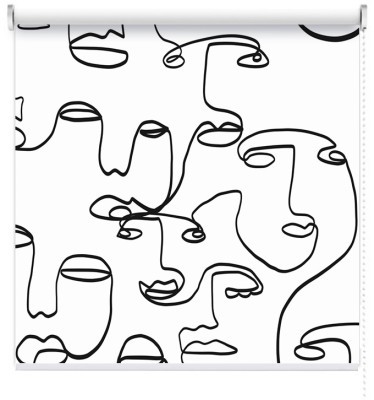 Houseart Περιγράμματα προσώπων, Line Art, Ρολοκουρτίνες, 100 x 135 εκ.